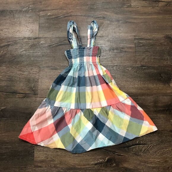 Tea Collection Smocked Plaid Midi Dress - Picture 3 of 3